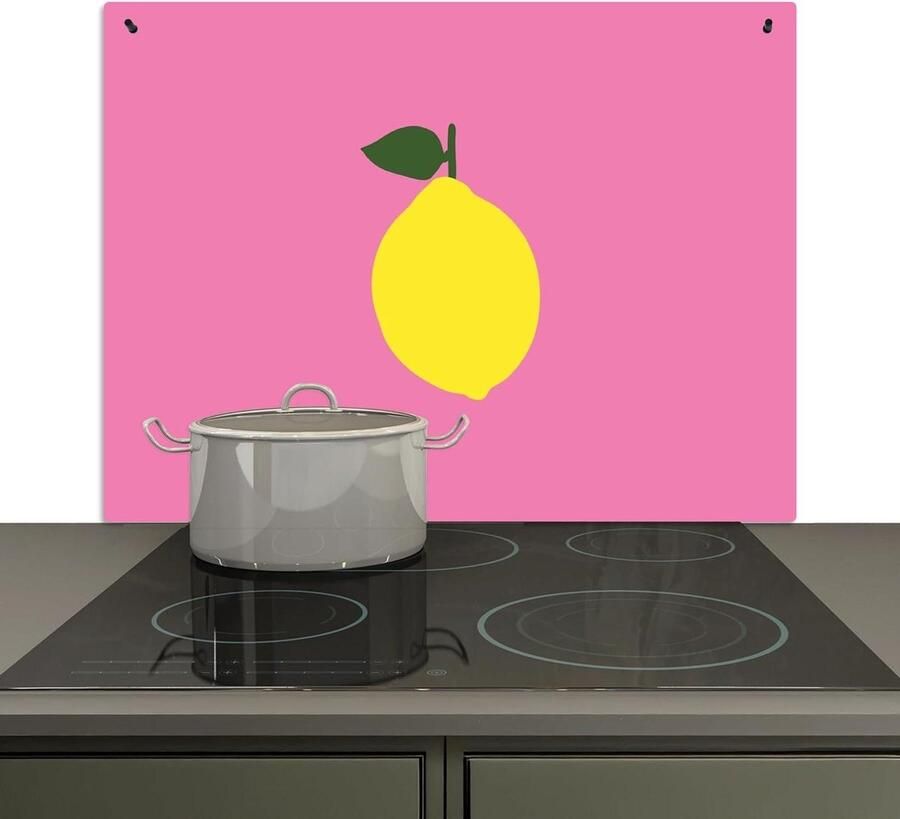 Keuken Spatscherm Spatwand Kookplaat Koken Beschermen 2-in-1 Functie 52x80 cm Geel