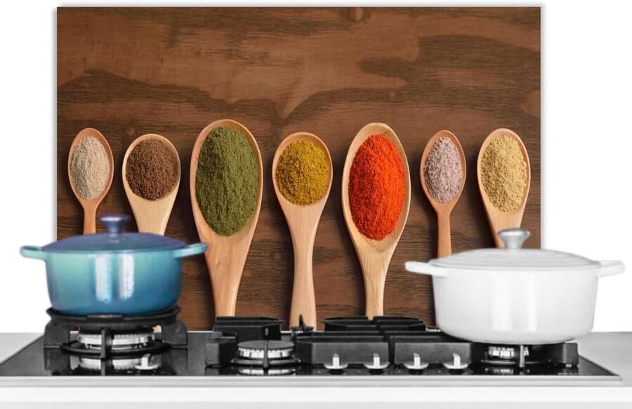 Keuken Spatscherm Wandbeschermer Kookplaat Keuken Beschermen Unieke Fotoprint 60x40cm Houtkruiden