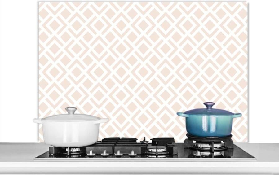 Keuken Spatscherm Wandbescherming Keuken Beschermt Kookplaat Hittebestendig Materiaal 100x65 cm Abstract Patroon