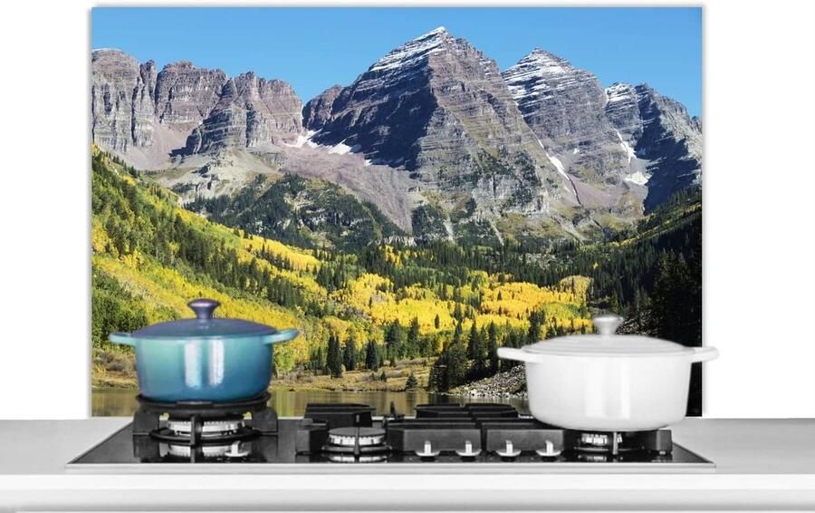 Keuken Spatscherm Wandpaneel Achterwand Bescherming Kookplaat Scherpe Fotoprint 100x65 cm Multicolor