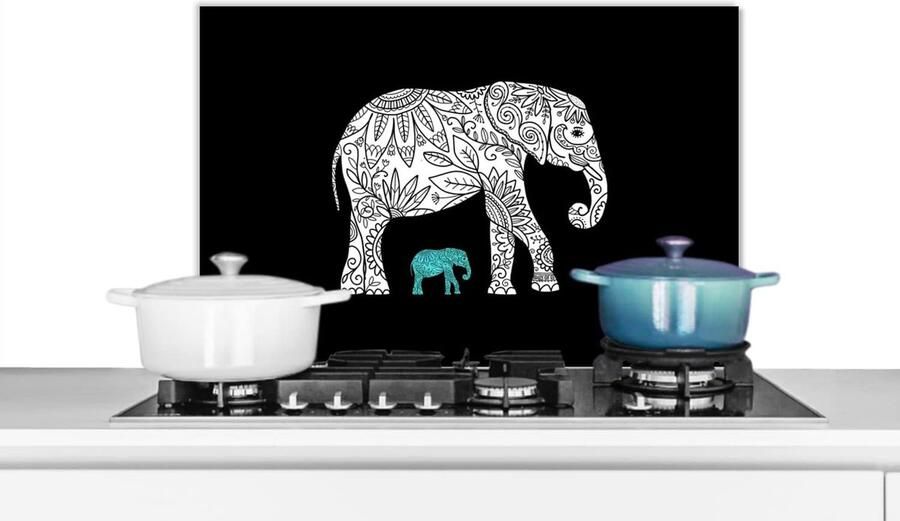Keuken Spatscherm Wandpaneel Achterwand Koken Beschermen Luxe Aluminium 60x40 cm Veelkleurig
