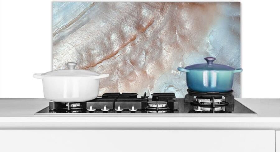 Keuken Spatscherm Wandpaneel Achterwand Kookplaat Beschermen Abstract Schelpen Design 90x45 cm Veelkleurig