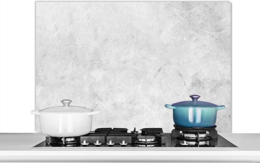 Keuken Spatscherm Wandpaneel Achterwand Kookplaat Beschermen Hittebestendig Materiaal 100x65 cm Marmerlook Grijs