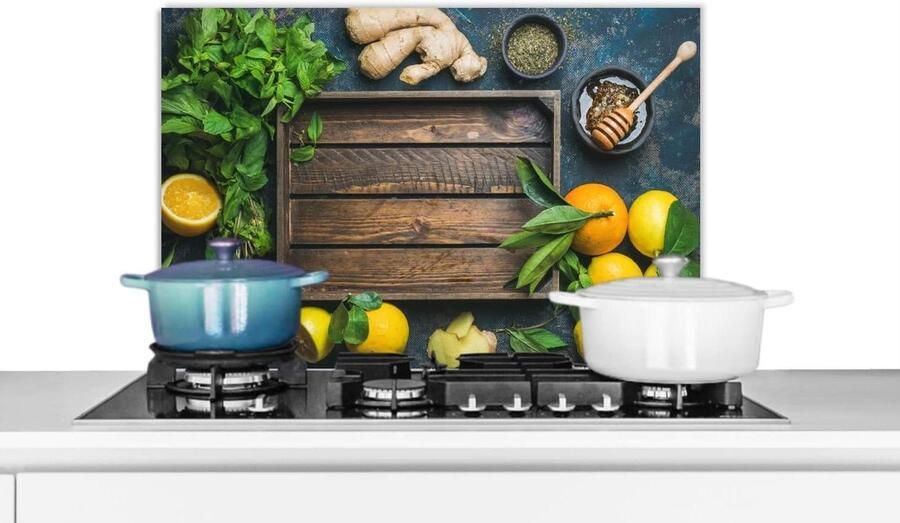 Keuken Spatscherm Wandpaneel Achterwand Kookplaat Beschermen Luxe Aluminium 60x40 cm Veelkleurig