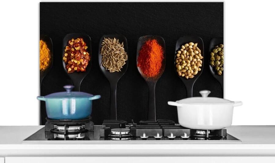 Keuken Spatscherm Wandpaneel Achterwand Kookplaat Beschermen Scherpe Fotoprint 80x55cm Multicolor