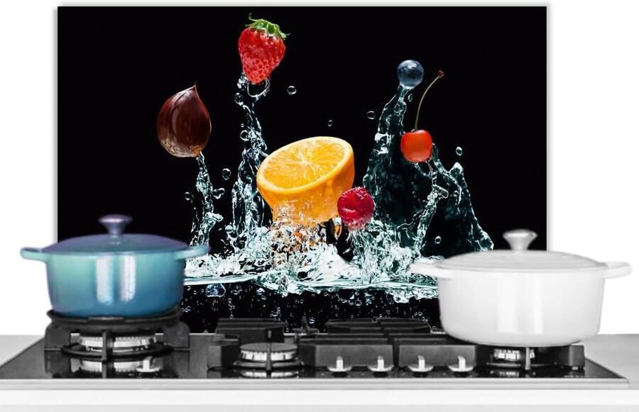 Keuken Spatscherm Wandpaneel Beschermer Koken Beschermen Unieke Foto Print 60x40cm Fruit Water