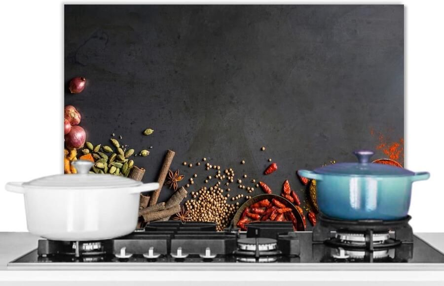 Keuken Spatscherm Wandpaneel Beschermer Koken en Reinigen Unieke Foto Print 60x40cm Kruiden