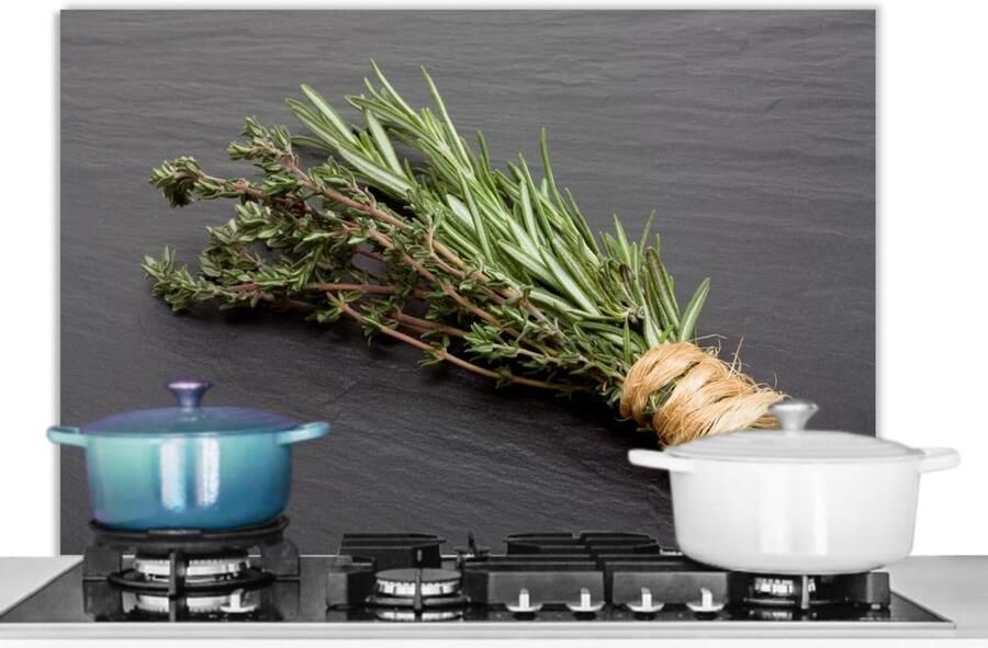 Keuken Spatscherm Wandpaneel Bescherming Koken en Reinigen Unieke Fotoprint 80x55cm Groen
