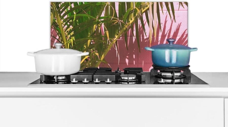 Keuken Spatscherm Wandpaneel Bescherming Kookplaat Luxe Aluminium 60x30 cm Zomer Tropisch
