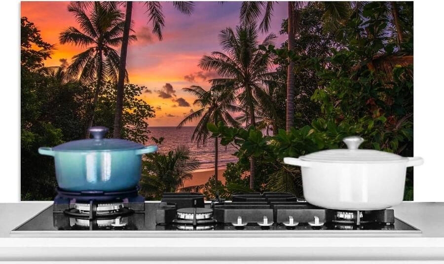 Keuken Spatscherm Wandpaneel Keuken Kookplaat Beschermen Luxe Aluminium 80x40 cm Veelkleurig
