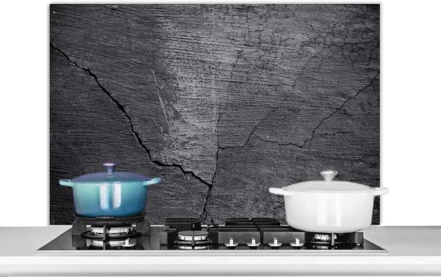 Keuken Spatscherm Wandpaneel Koken Beschermen Beton Print 100x65 cm Zwart