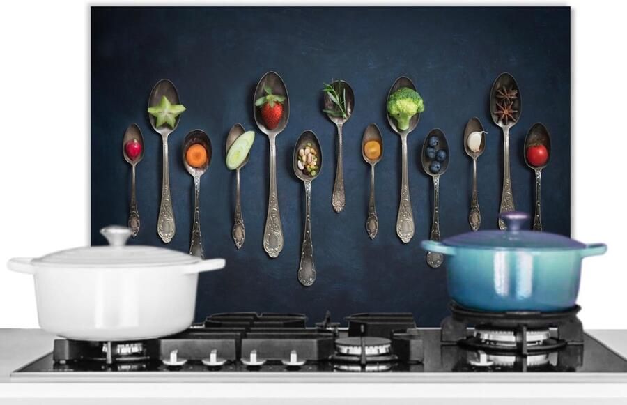 Keuken Spatscherm Wandpaneel Koken Beschermen Unieke Foto Print 70x50cm Blauw