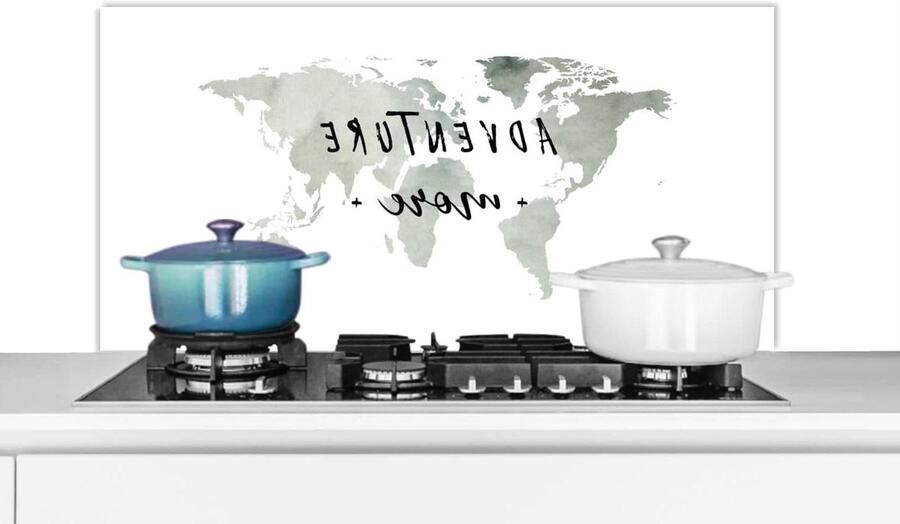 Keuken Spatscherm Wandpaneel Kookplaat Beschermen Luxe Aluminium 100x50 cm Veelkleurig