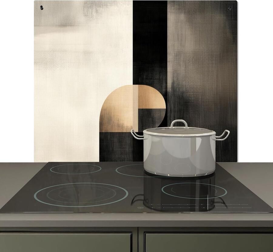 Keuken Spatwand Beschermer Muur Kookplaat Beschermen Hittebestendig Aluminium 52x65 cm Modern Patroon