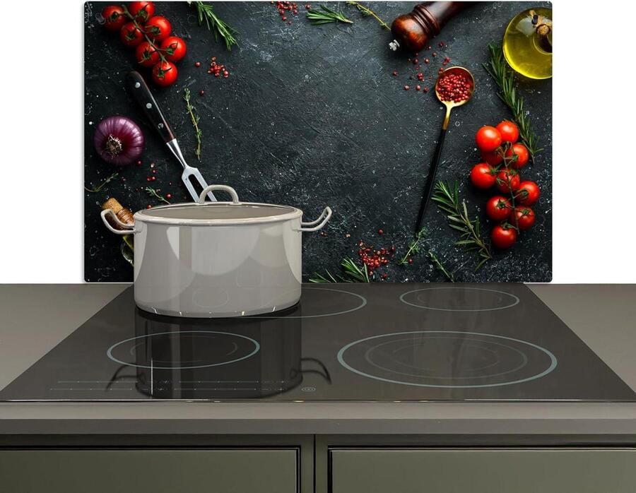 Keuken Spatwand Kookplaat Beschermer Wand Beschermen 2-in-1 Functie 51.6x89.6 cm Stilleven Kruiden