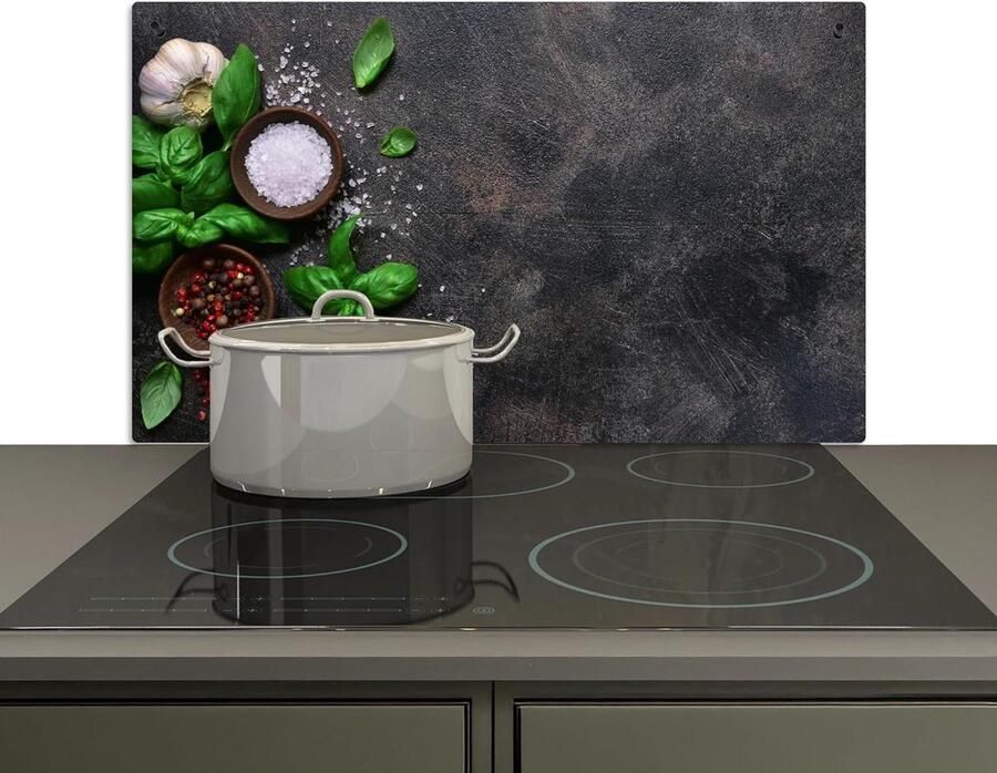 Keuken Spatwand Kookplaat Beschermer Wand Beschermen 2-in-1 Functie 52x91cm Kruiden Stilleven