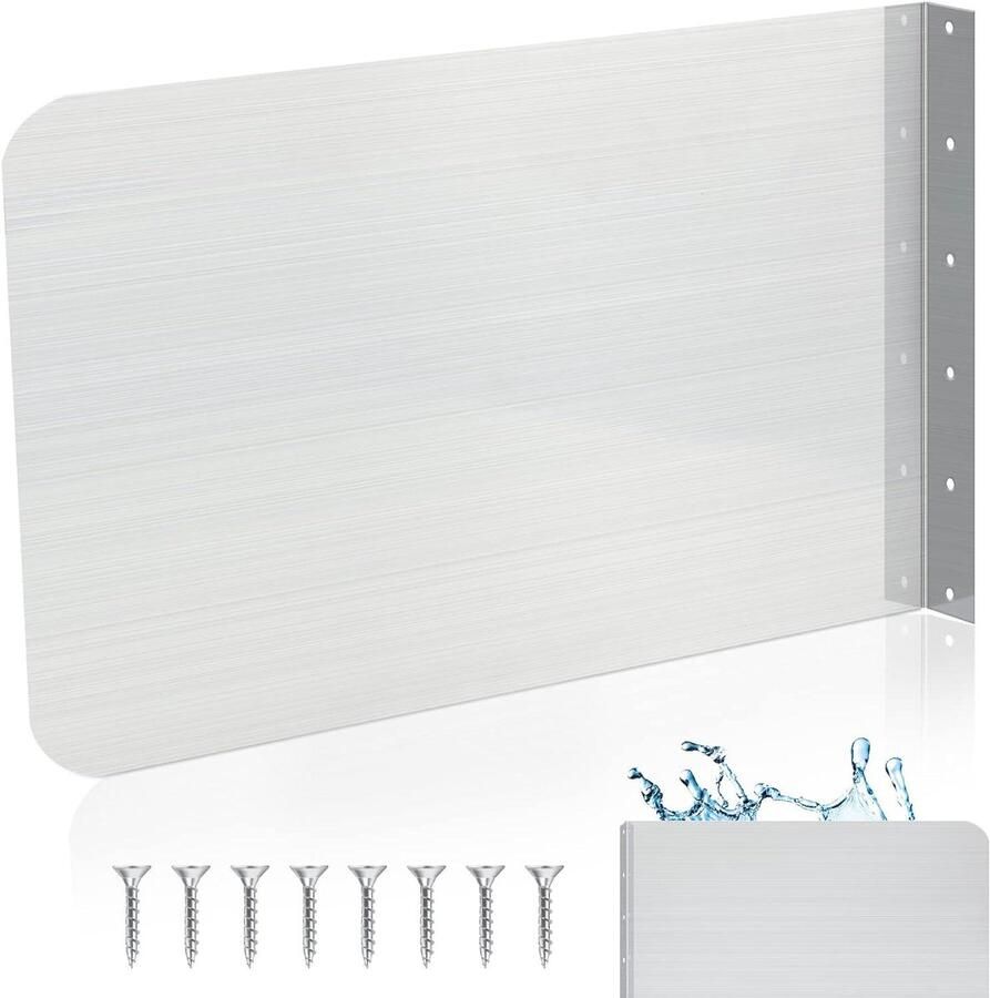 Keuken Splash Guard Spatbescherming Muur Schoon Koken Roestvrij Staal 26 x 12 Inch Zilver