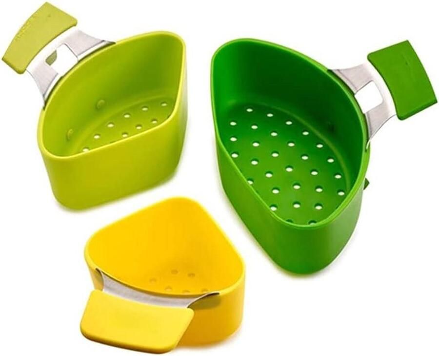Keuken Steamer Mand Stoomkoker Accessoires Gezond Koken Ingebouwde Haken 3 Maten Set Zilver