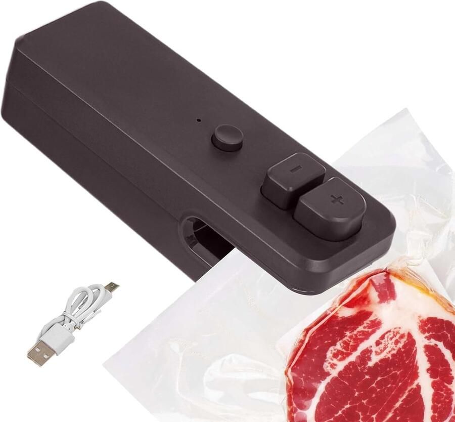 Keuken Zakkensluiter Voedselverzegelaar Vers Houden 2-in-1 Functie 11x3.5x3cm Bruin