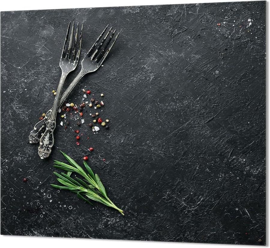 Keukenachterwand Gehard Glas Spatbescherming Glasplaat Bescherming Kookplaat Krasbestendig Hygiënisch 65 x 60 cm Decoratief