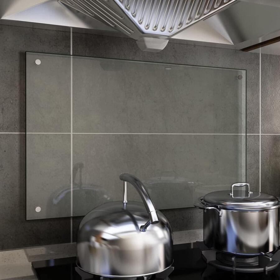 Keukenachterwand Gehard Glas Spatwand Keuken Bescherming Koken Hittebestendig Krasvast 80x50 cm