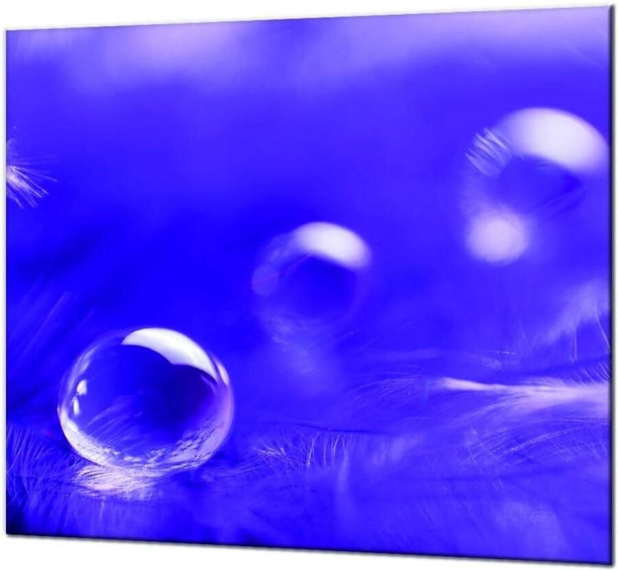 Keukenachterwand Glas Spatbescherming Fornuis Keuken Beschermen Krasbestendig Veiligheidsglas 65x60 cm Violet Abstract