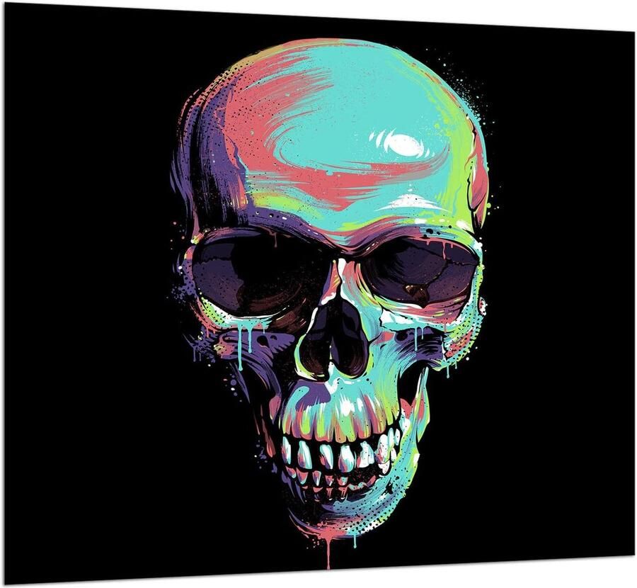 Keukenachterwand glas Spatbescherming keuken Bescherming kookplaat Hittebestendig gehard glas 65 x 60 cm Zwart