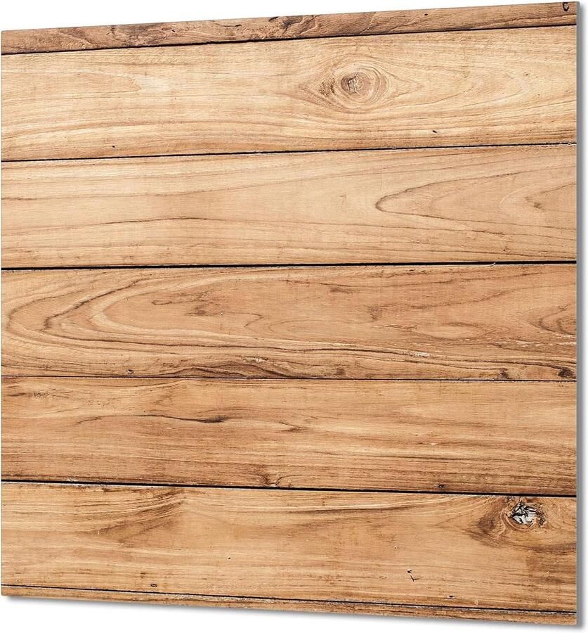 Keukenachterwand Glas Spatbescherming Kookplaat Keuken Decoratie Gehard Glas 60 x 65 cm Hout