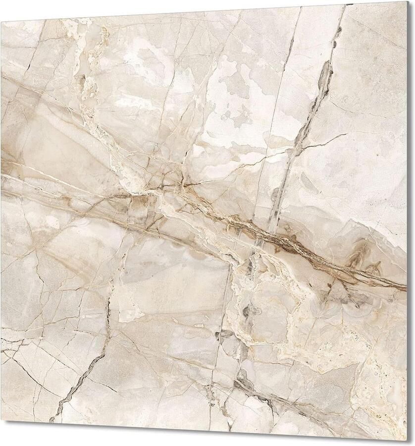 Keukenachterwand Glas Spatbescherming Kookplaat Keuken Decoratie Gehard Glas 60 x 65 cm Marmer