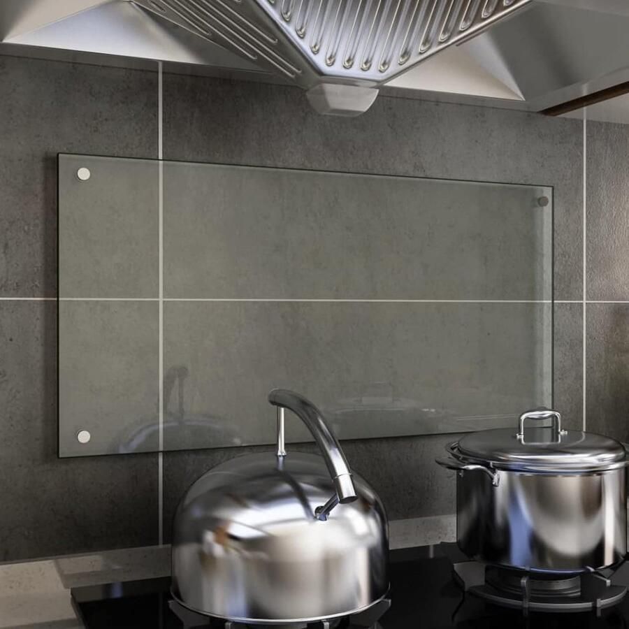 Keukenachterwand Glas Spatwand Keuken Bescherming Koken Hittebestendig Gehard 80x40 cm