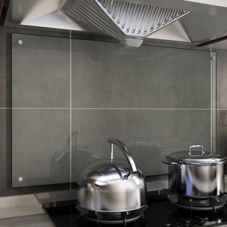 Keukenachterwand Glas Spatwand Keuken Bescherming Koken Hittebestendig Krasvast 100x60 cm