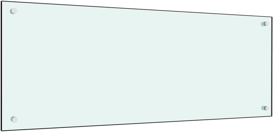 Keukenachterwand Glas Spatwand Keuken Schoon Koken Hittebestendig Krasvast 100x40cm Melkwit