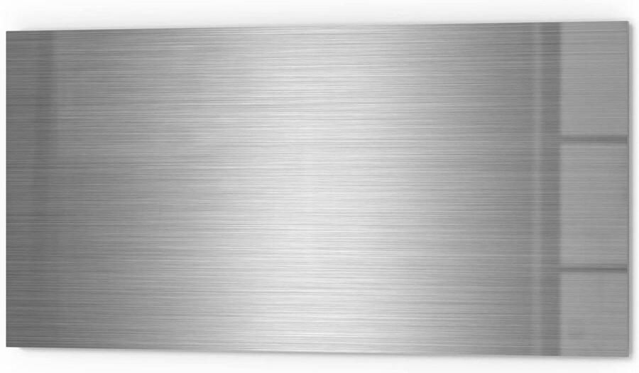 Keukenachterwand Glas Wandbescherming Fornuis Spatbescherming Keuken 3D Kleurdiepte Effect 80x40 cm Geborsteld Aluminium