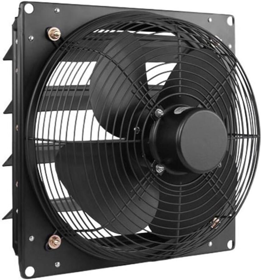 Keukenafzuigkap Afzuigventilator Lucht Afvoeren Koperen Motor 14 inch Zwart - Foto 1
