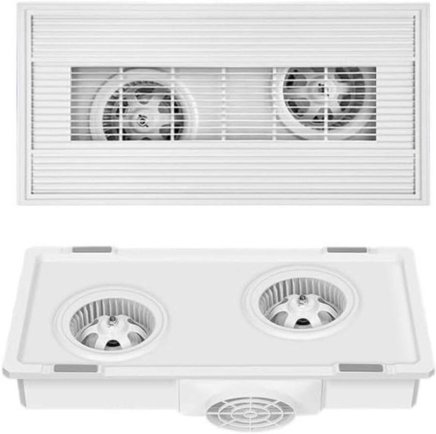 Keukenafzuigkap Ultradun Ventilator Plafond Luchtkwaliteit Verbeteren Dubbele Motor Krachtig 30x60 cm Wit