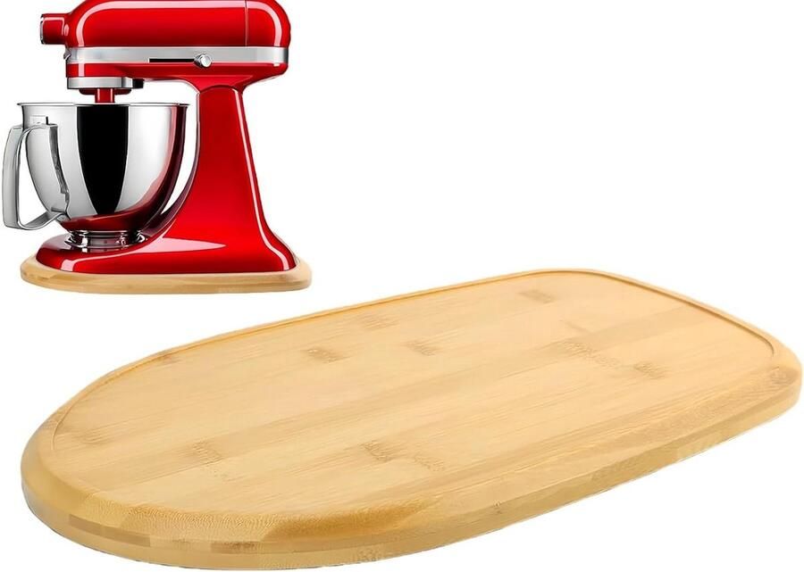 Keukenapparaat Onderlegger Glijmat Mixer Keukenwerk Organiseren Antislip Geoptimaliseerde Basis 40.5 x 28.7 cm Houtkleur