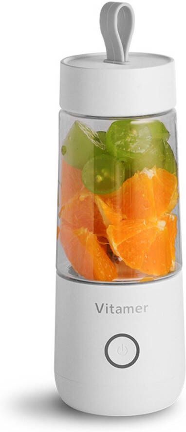 Keukenapparaten Draagbare Smoothie Blender 380ml USB Oplaadbaar Wit Geschikt voor Sport & Reis
