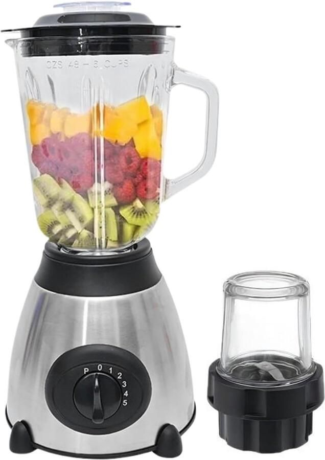 Keukenblender Keukenmachine 850W Krachtige Smoothie Blender met Glazen Kan 1 5L IJscrusher Keukenblender voor Smoothies & Shakes
