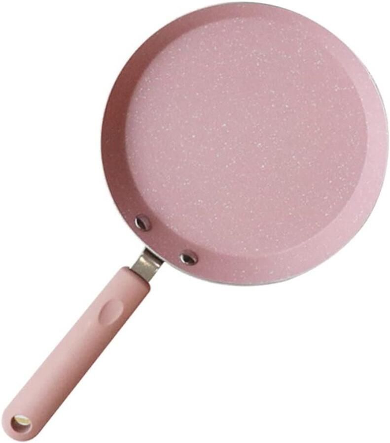 Keukengadget Koekenpan Omeletpan Braadpan Ontbijt Maken Antiaanbaklaag 22x34x5 cm Roze