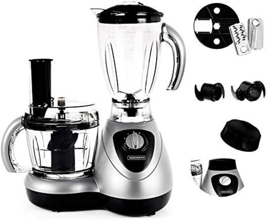 KEUKENKOOKLe Partenaire XL Multifunctionele Robot 500W Mengkom 0 8L 4 snelheden + Pulse-functie Blender 1 5L