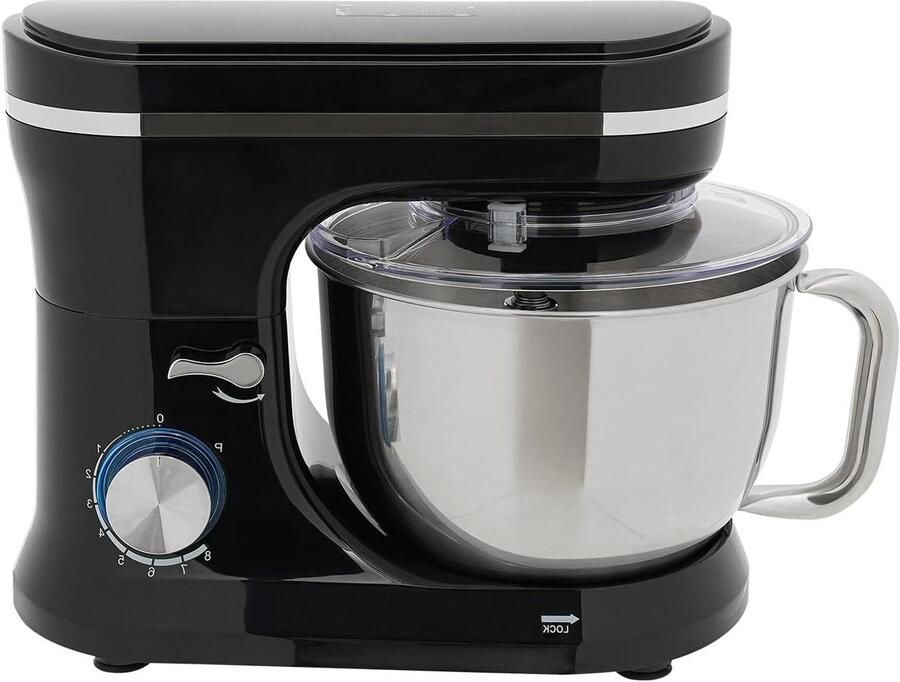 Keukenmachine 1000W Mixer Deegmachine Bakken Ingrediënten Mengen Krachtige Koperen Motor 4.5 Liter Kom Zwart