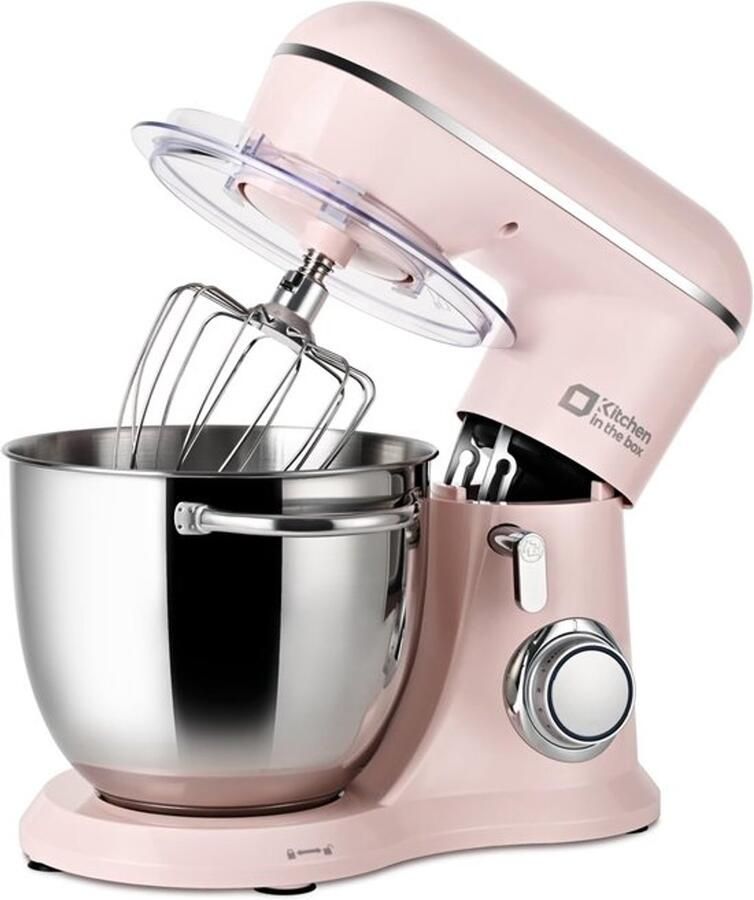 Kneedmachine 5 l brood- en bakmachine keukenmachine voor thuis met 10 snelheden 1300 W inclusief garde haken en roerstaafjes