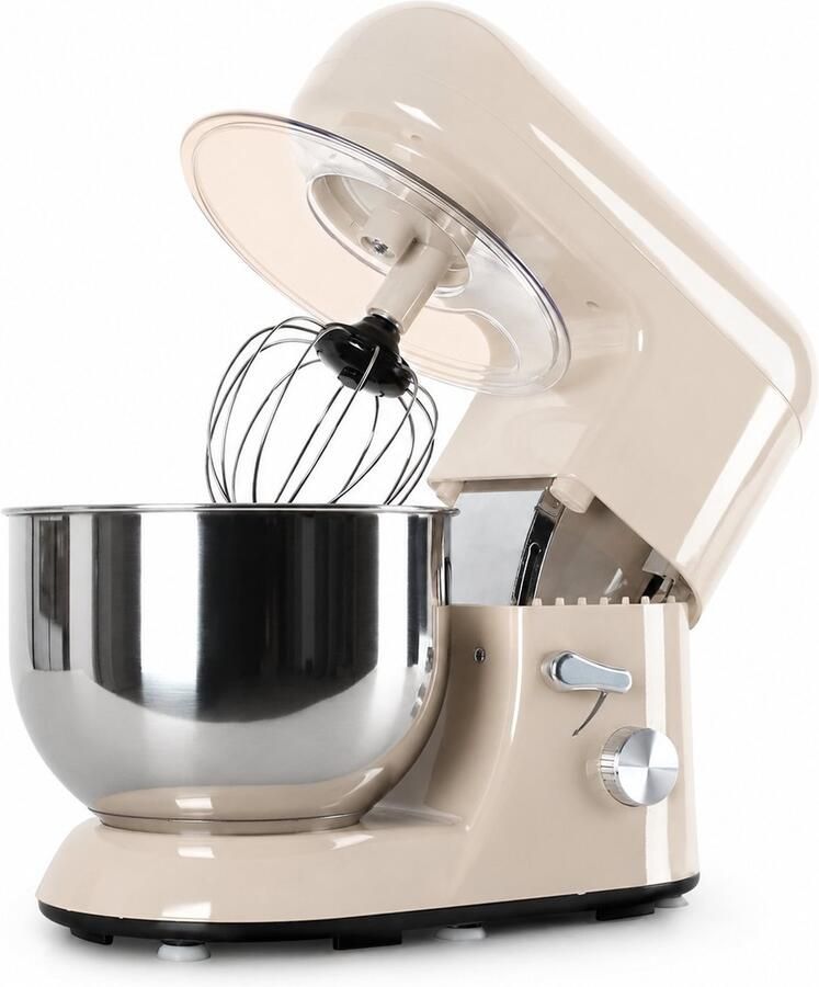 Keukenmachine 5L met Kneedhaak en Garde – Krachtige Mixer – 6 Snelheden – RVS Kom – 1800W