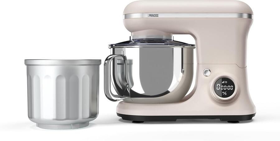 Keukenmachine 5L RVS Kom 8 Snelheden Digitale Bediening Ijsmaker 1200 W BPA-vrij Antislipvoetjes Vaatwasserbestendig 220138