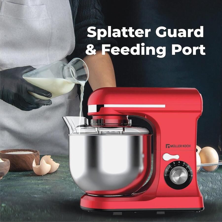 Keukenmachine 7L met Garde Kneedhaak en Schudhaak