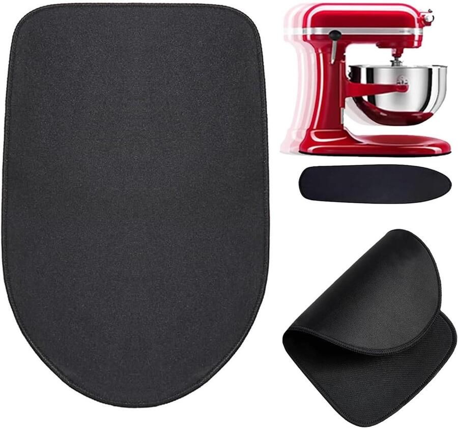 Keukenmachine Accessoire Glijplank Mixer Apparaten Verplaatsen Krasvrije Bescherming 30 x 20 cm Zwart