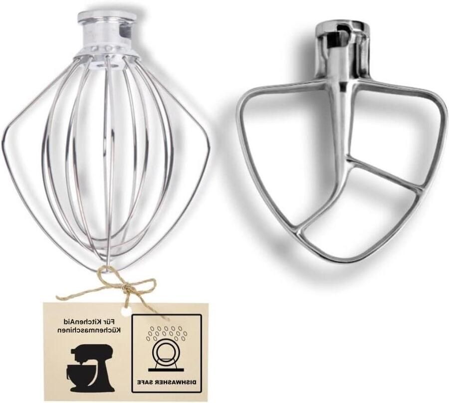 Keukenmachine Accessoires Mixer Garde Set Bakken en Koken Vaatwasserbestendig Roestvrij Staal Niet gespecificeerd Zilver