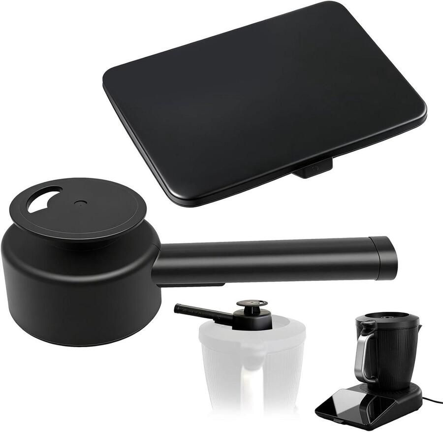 Keukenmachine accessoires Scherm en stoom set Keuken beschermen Draaibare stoomverdeler 20x9x2 cm Zwart