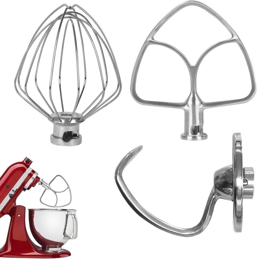 Keukenmachine Accessoires Set Mixer Onderdelen Bakken Thuis 3-Delige Set 4.5-5 Liter Roestvrij Staal