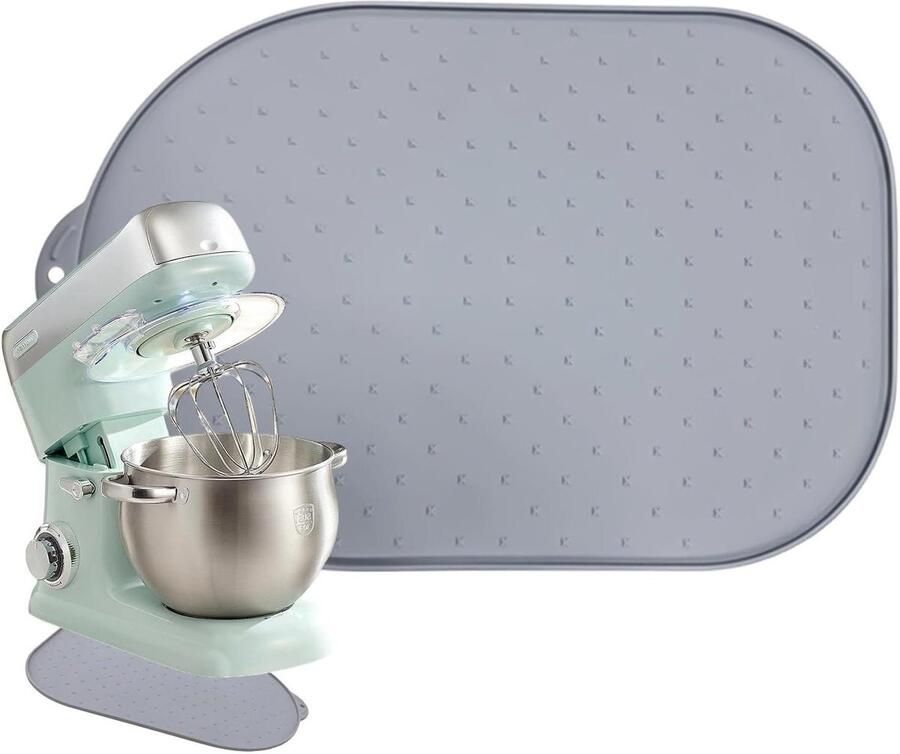 Keukenmachine Antislipmat Glijmat Mixer Keukenwerk Efficiënter Krasvrije Werkbladen 40 x 27 cm Grijs